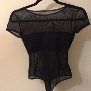 American Apparel Black Fiona Bodysuit